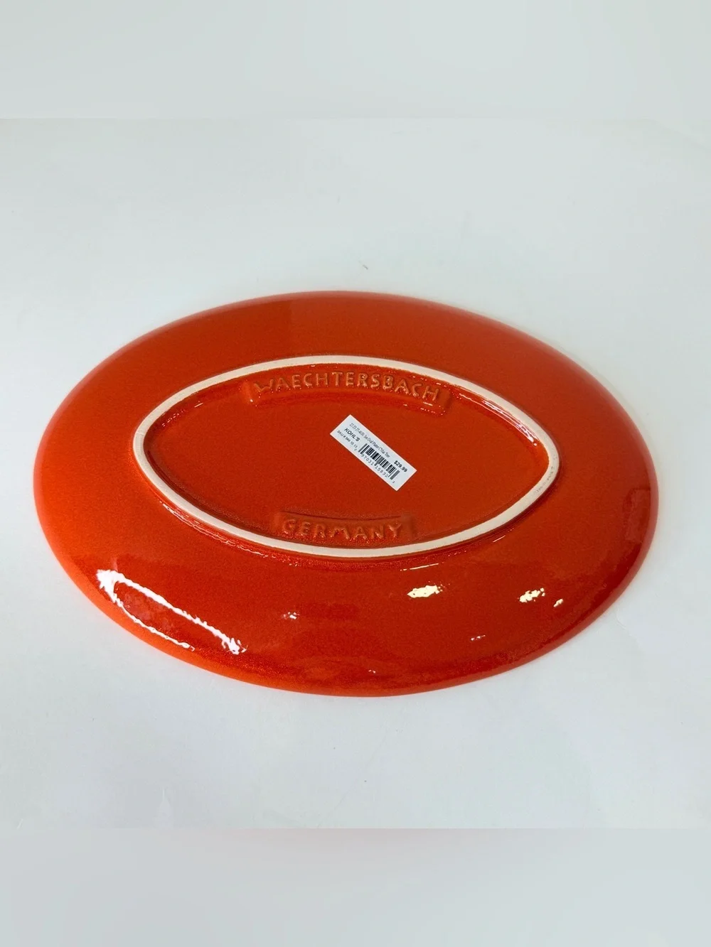 Waechtersbach Germany Red Christmas Tree Oval Platter 10.5” Holiday Vintage NWT